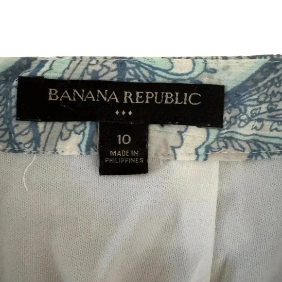 Banana Republic Blue White Maxi Skirt Paisley Long 10 - Picture 6 of 8